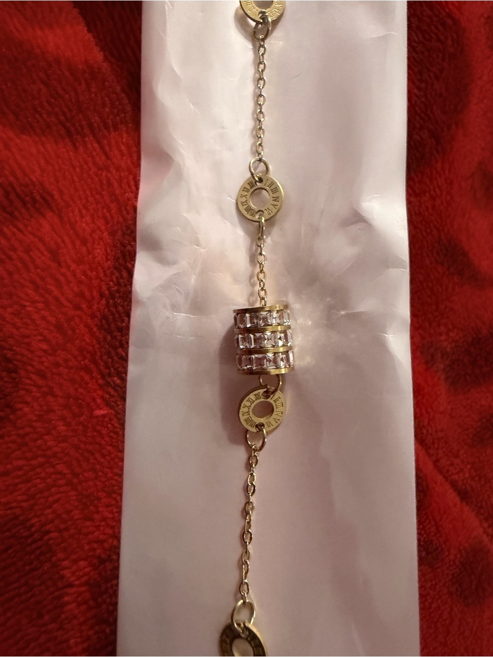 Gold-Tone Crystal Cylinder Pendant Bracelet - Women's Jewelry